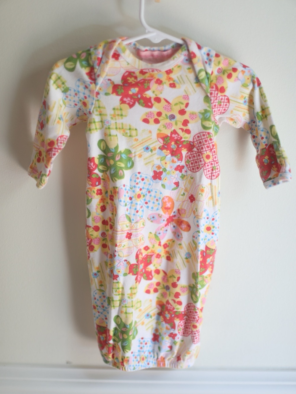 Everyday Naps Newborn Floral Baby Gown | 100% Cotton | Made in USA